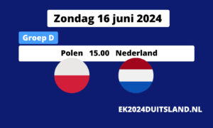 Statistieken Nederland Polen EK 2024 Voetbal 16 Juni